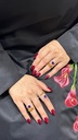 Nails Maroon ( square shape )