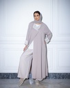 Crepe Abaya with Scarf Beige (1-1)
