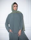 High Neck Abaya Light Olivian