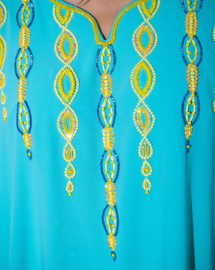 Aqua blue with Yellow (HW 07)