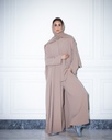 High Neck Abaya Sand