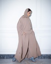 High Neck Abaya Sand