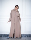 High Neck Abaya Sand