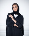 Crepe Abaya with scraf Black (1-1)
