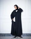 Crepe Abaya with scraf Black (1-1)