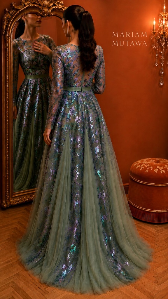 Purple and Pistach Gown