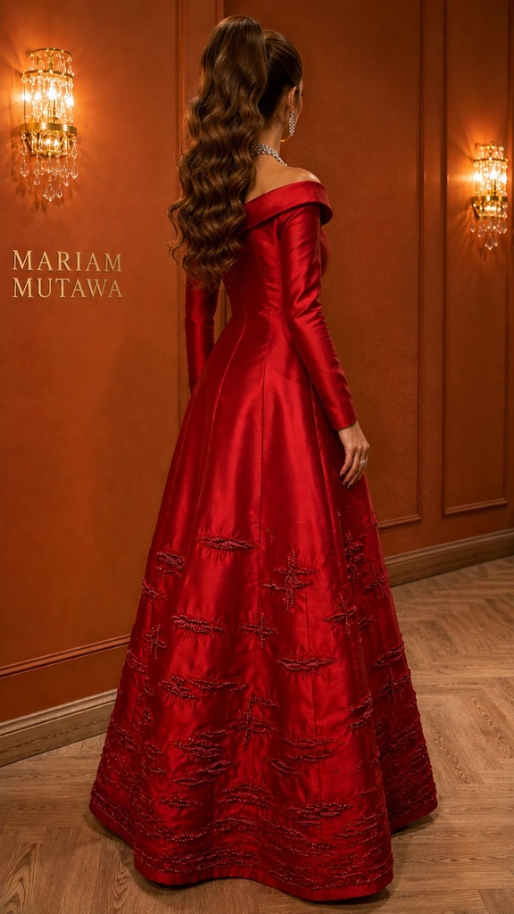 Red Embroidery Gown