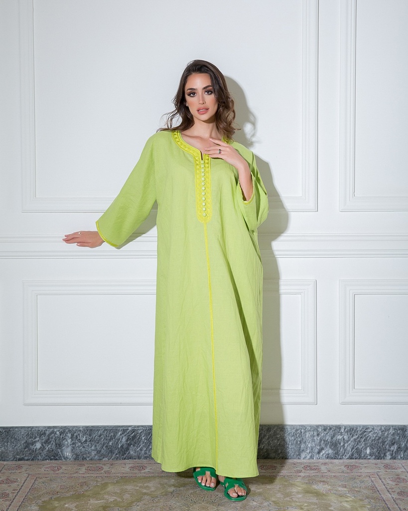 Pistachio linen cording (EMB 14)