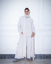 High Neck Abaya Off White