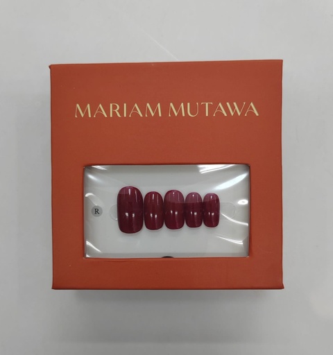 Nails Maroon ( square shape )