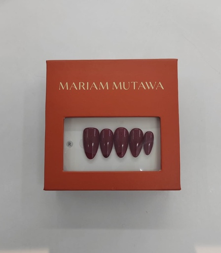 Nails Maroon ( almond shape )